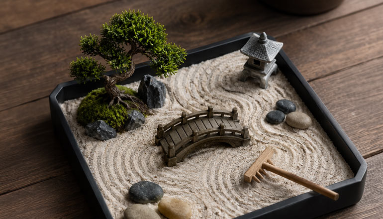 mini zen bahçesi
