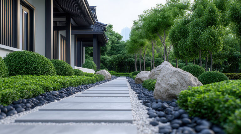 sade bahçe düzenlemesi