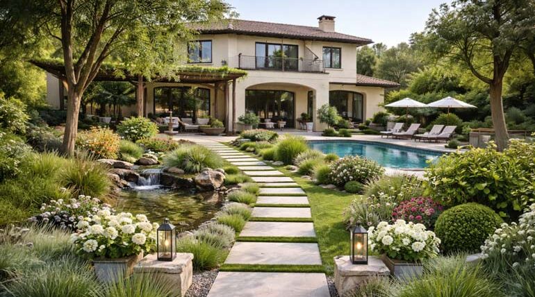 villa bahçe peyzaj örnekleri